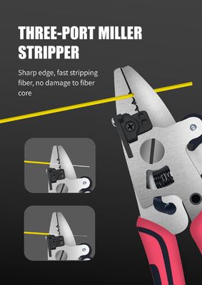 9-In-1 Optical Fiber Stripper Fiber Optic Pliers Optical Cable Stripper