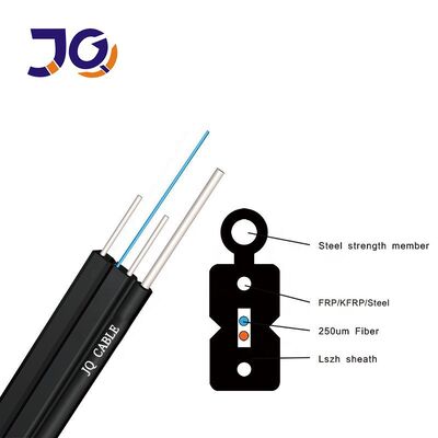 GJYXFCH Steel Wire Outdoor FTTH Drop Cable 1 2 4 Core G657A Fiber Flexible LSZH Flame-Retardant Easy-Install