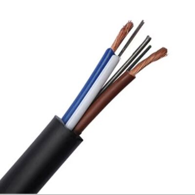 2 Copper Wire OPLC Outdoor Fiber Optic Cable 4 Core YOFC Type Composite Cable