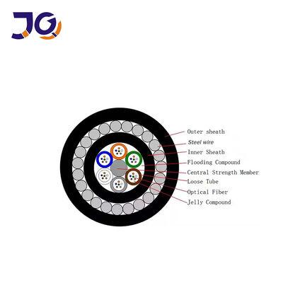 Anti-rodent Underground Fiber Optic Cable Single Mode G652D 48 Core Optical Fiber Cable GYTA33 GYFTY33