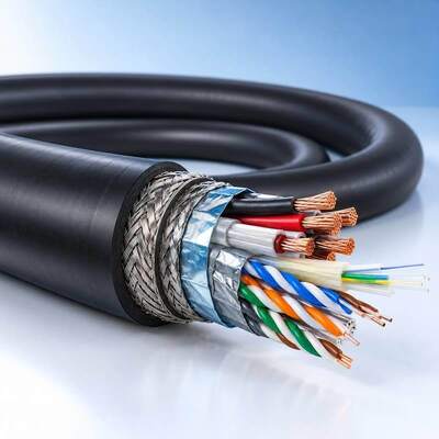 LSZH RVVP Pure Copper Control Signal Hybrid Cable 2/3/4/5/6 Core Cat6 FTP Outdoor