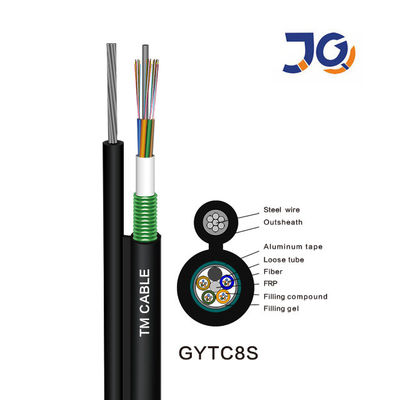 Jiqian Overhead Outdoor 48 Core Fig 8 Fiber Optical Cable Self Supporting Armored Figure 8 Fiber Optic Cable GYTC8S