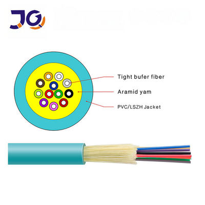 GJFJV10 24 Core Multimode Indoor Fiber Optic Cable OM1 OM2 OM3 LSZH Gigabit Network