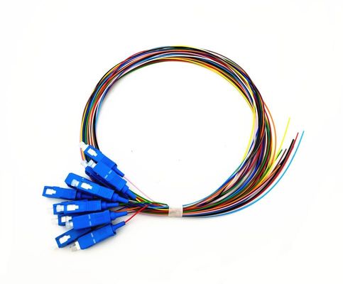 FTTH FTTB 12Cores SC UPC 0.9mm multimode Optical Fiber Pigtail