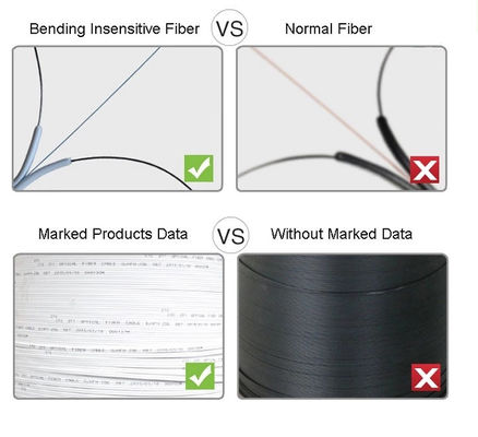 Single Mode 2km Fig 8 FTTH Fiber Optic Drop Cable
