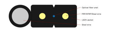 LSZH Sheath G657A GJYXCH 2 Core Drop Cable
