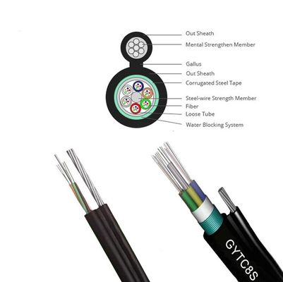 ARMOURED FIBER OPTIC CABLE AERIAL FIG 8 OUTDOOR OPTICAL FIBRE CABLE 48 96 CORE GYTC8S GYXTC8S