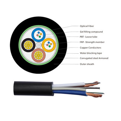 Hybrid FTTH OPLC Fiber Optic Cable Power and Data Transmission Cable