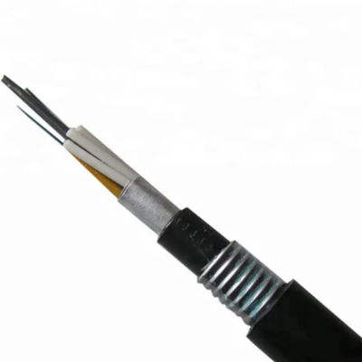 Double Sheath 24 Cores GYTA53 Underground Fiber Optic Cable  Single Mode