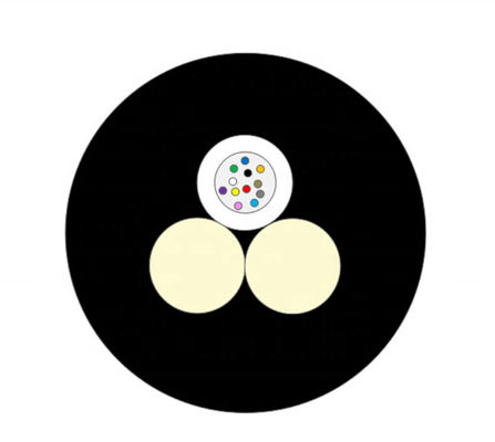 12 Core Self Supporting FRP Strengthen ASU Cable De Fibra Optica 120M Span