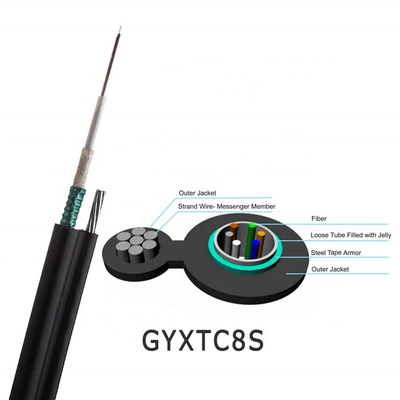 Electrical GYTC8S 96 Core Figure 8 Fiber Optic Cable