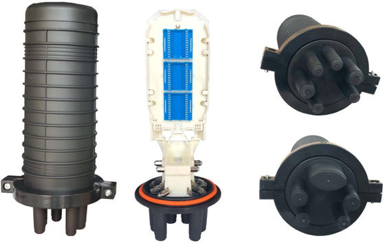 Vertical 1 In 4 Out Optical Splice Dome Closure Mechanical Sealing Cable Splice Box Fiber Optic Closure