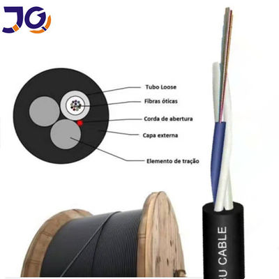 8.0mm Diameter Outdoor Fiber Optic Cable 12 Hilos Monomodo Mini ADSS Span 100m