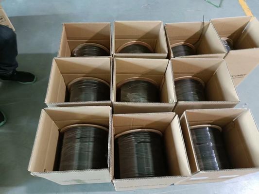 FRP G657 FTTH Fiber Optic Drop Cable 1 2 4 Core Outdoor/Indoor Fiber optic cable with Steel Messenger Wire