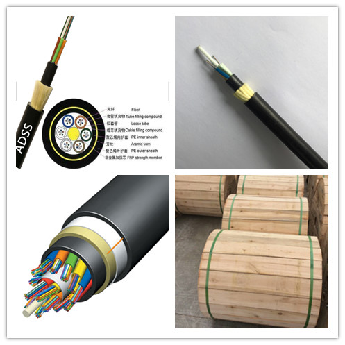 ADSS Fiber Optic Cable All Dielectric Self Supporting 100m Span Outdoor Aerial 2
